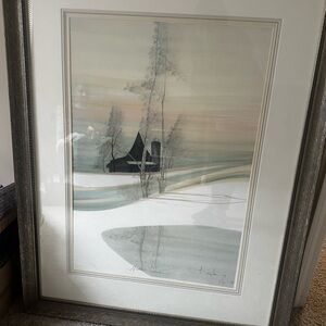 Framed Winter Landscape Art Print